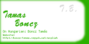 tamas boncz business card
